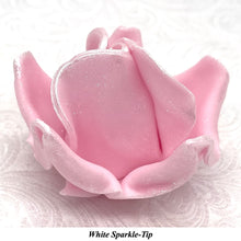 Gold Sparkle-Tip Pink 3D Non-Wired Large Sugar Peonies
