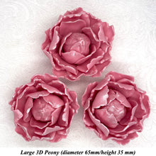 White Sparkle-Tip Dusky Pink 3D Non-Wired Large Sugar Peonies