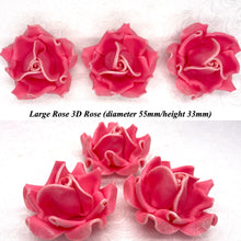 Champagne Sparkle-Tip Pink Sugar Roses 3SIZES NON WIRED Silver/Gold Sparkle Tip Options
