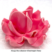 Champagne Sparkle-Tip Pink Sugar Roses 3SIZES NON WIRED Silver/Gold Sparkle Tip Options