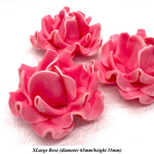 Champagne Sparkle-Tip Pink Sugar Roses 3SIZES NON WIRED Silver/Gold Sparkle Tip Options