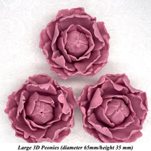 Dusky Mauve 3D Non-Wired Large Sugar Peonies