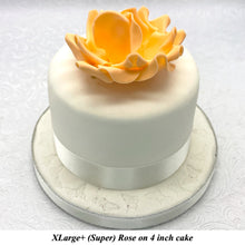 Orange Egg Yellow Non-Wired XLarge+ (Super) 3D Sugar Roses Larger Petal 75mm