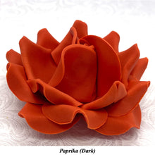 Orange Coral Peach Paprika Non-Wired XLarge+ (Super) 3D Sugar Roses Larger Petal 75mm