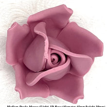 Dusky Mauve 3D Sugar Non-Wired Roses  3 SHADES 4 SIZES