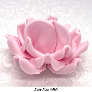 Pink Non-Wired XLarge+ (Super) 3D Sugar Roses Larger Petal 75mm