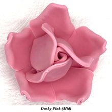 Non-Wired Dusky Pink Petite Medium 3D Sugar Roses Smaller Petal 40mm