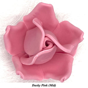 Non-Wired Dusky Pink Petite Medium 3D Sugar Roses Smaller Petal 40mm