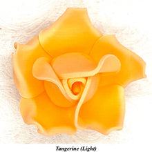 Non-Wired Orange Egg Yellow Petite Medium 3D Sugar Roses Smaller Petal 40mm