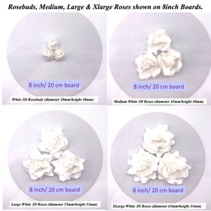 Non-Wired 4 Sizes 3D Mint Green Sugar Roses Standard Petal 20mm-65mm