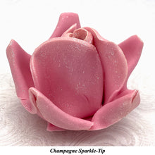 Wired Bronze Sparkle-Tip Dusky Pink Roses Sugar Roses Large & XLarge+ Sizes