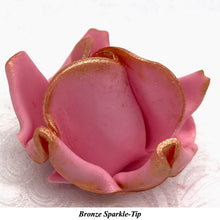 Wired Bronze Sparkle-Tip Dusky Pink Roses Sugar Roses Large & XLarge+ Sizes