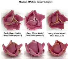 Wired Blush Sparkle-Tip Dusky Mauve Roses Sugar Roses Large & XLarge+ Sizes