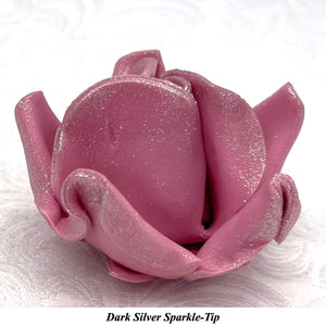 Wired Blush Sparkle-Tip Dusky Mauve Roses Sugar Roses Large & XLarge+ Sizes