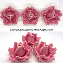 Champagne Sparkle-Tip Dusky Pink Sugar Roses 3SIZES NON WIRED