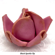 Wired Blush Sparkle-Tip Dusky Mauve Roses Sugar Roses Large & XLarge+ Sizes