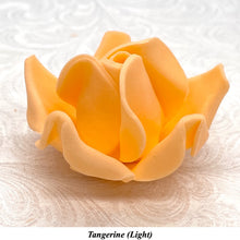 Non-Wired Orange Egg Yellow Petite Medium 3D Sugar Roses Smaller Petal 40mm