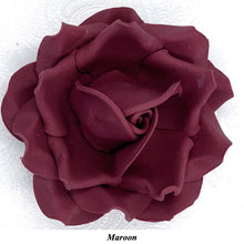 Dusky Pink/Mauve Maroon Wine Non-Wired XLarge+ (Super) 3D Sugar Roses Larger Petal 75mm