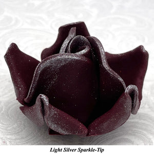 Wired Orange Sparkle-Tip Wine Dusky Mauve Roses Sugar Roses Large & XLarge+ Sizes