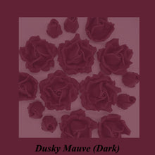 Deep Dusky Mauve Wine 3D Sugar Non-Wired Roses  3 SHADES 4 SIZES