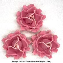 Champagne Sparkle-Tip Dusky Pink Sugar Roses 3SIZES NON WIRED