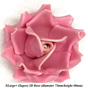 Champagne Sparkle-Tip Dusky Pink Sugar Roses 3SIZES NON WIRED