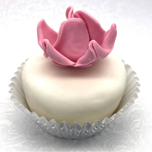 Non-Wired Dusky Pink Petite Medium 3D Sugar Roses Smaller Petal 40mm