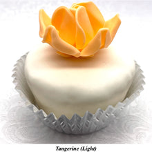 Non-Wired Orange Egg Yellow Petite Medium 3D Sugar Roses Smaller Petal 40mm