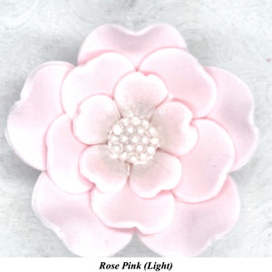 Cake Flowers Edible Wedding Cake Birthday Cake Decoration Pearl Centre Sugar Flowers White Ivory Red Pink Blue Black Maroon ALL COLOURS 55mm