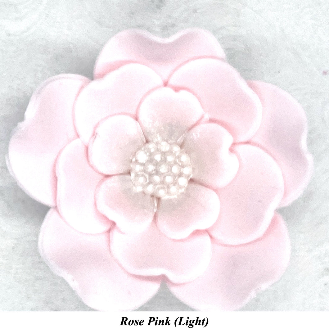 Cake Flowers Edible Wedding Cake Birthday Cake Decoration Pearl Centre Sugar Flowers White Ivory Red Pink Blue Black Maroon ALL COLOURS 55mm