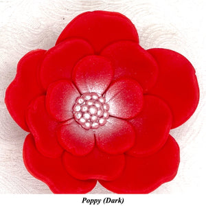 Red Cake Flowers Edible Wedding Cake Birthday Cake Decoration Pearl Centre Sugar Flowers 55mm