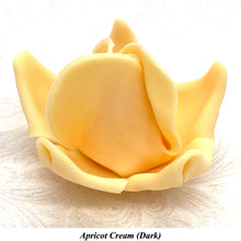 Non-Wired Orange Egg Yellow Petite Medium 3D Sugar Roses Smaller Petal 40mm