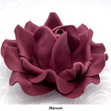 Dusky Pink/Mauve Maroon Wine Non-Wired XLarge+ (Super) 3D Sugar Roses Larger Petal 75mm