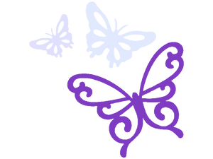 Purple Butterfly Cake Toppers