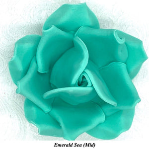 Non-Wired Large 3D Jade Green Sugar Roses Standard Petal 55mm 3 SHADES