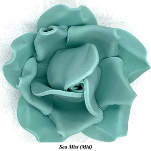 Non-Wired Large 3D Jade Green Sugar Roses Standard Petal 55mm 3 SHADES
