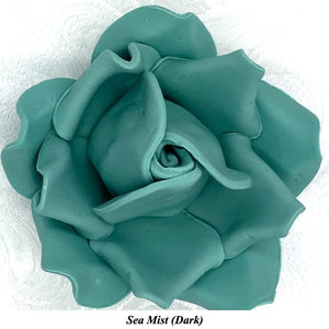 Non-Wired Large 3D Jade Green Sugar Roses Standard Petal 55mm 3 SHADES