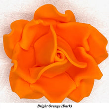 Non-Wired Large 3D Tangerine Orange Sugar Roses Standard Petal 55mm 2 SHADES