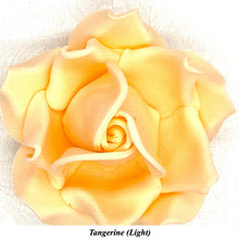 Non-Wired Large 3D Tangerine Orange Sugar Roses Standard Petal 55mm 2 SHADES