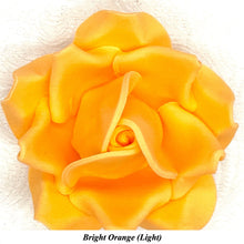 Non-Wired Large 3D Tangerine Orange Sugar Roses Standard Petal 55mm 2 SHADES