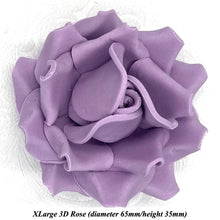 Non-wired Large 3D Light Grape Violet Sugar Roses 20mm to 65mm