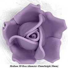 Non-wired Large 3D Light Grape Violet Sugar Roses 20mm to 65mm