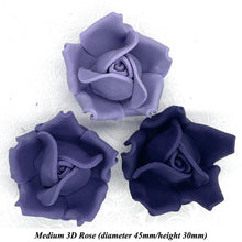 Non-wired Large 3D Violet Wisteria Mix Sugar Roses 20mm to 65mm