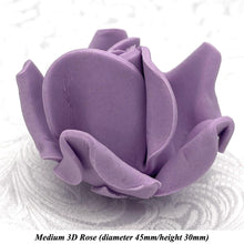Non-wired Large 3D Light Grape Violet Sugar Roses 20mm to 65mm