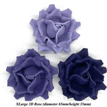 Non-wired Large 3D Violet Wisteria Mix Sugar Roses 20mm to 65mm