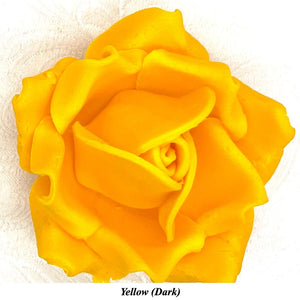 Non-Wired Large 3D Yellow Sugar Roses Standard Petal 55mm 3 SHADES
