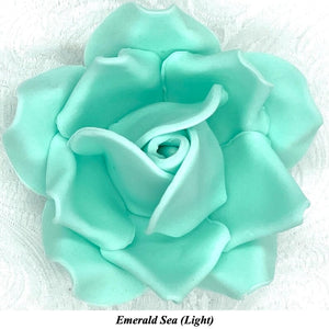 Non-Wired Large 3D Jade Green Sugar Roses Standard Petal 55mm 3 SHADES