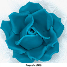 Non-Wired Large 3D Teal Blue Sugar Roses Standard Petal 55mm 3 SHADES