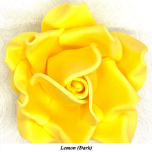 Non-Wired Large 3D Yellow Sugar Roses Standard Petal 55mm 3 SHADES