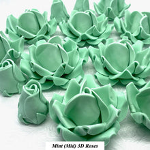 Non-Wired 4 Sizes 3D Mint Green Sugar Roses Standard Petal 20mm-65mm